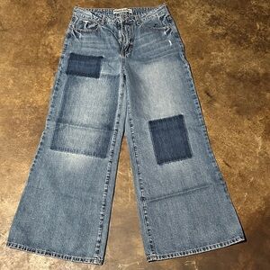 Stylish Blue Patchwork Women Jeans